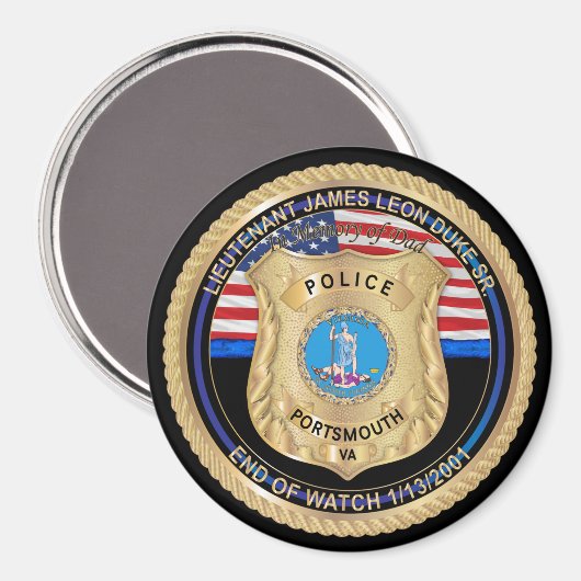 Lt. James Duke Sr Magnet (Vorderseite/Rückseite)