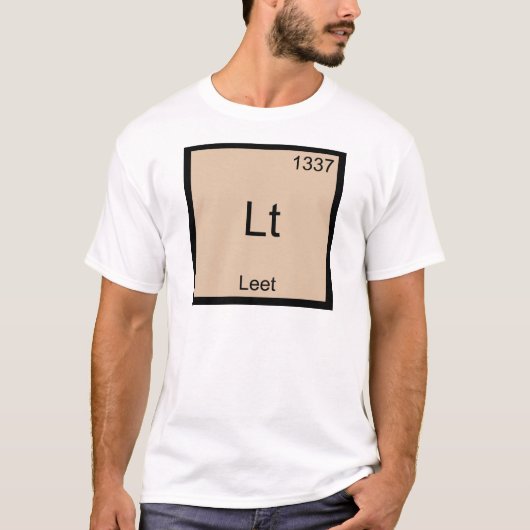 LT - Leet Funny Chemistry Element Symbol T - Shirt (Vorderseite)