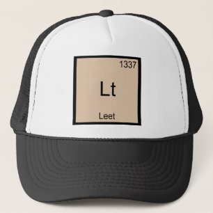 Lt - Leet Lustiges Chemie-Element-Symbol T-Shirt Truckerkappe