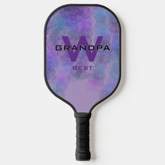 Lt lila Opa Monogrammiert Pickleball Schläger (Vorderseite)