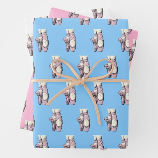 Lt Pink Ballerina Shoes En Pointe FL DIY BG Geschenkpapier Set (Beispiel)