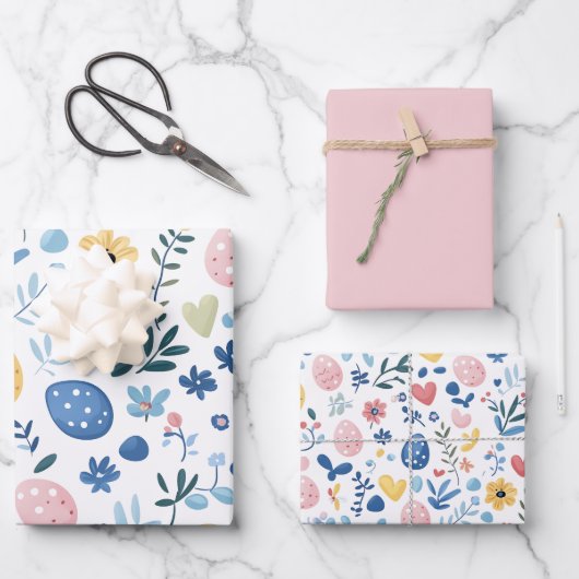 Lt Pink Oaster Wrapping Paper Sheet Set - 19"x29" Geschenkpapier Set (Vorderseite)