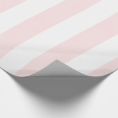 Lt Pink White Extra Large Strip Muster Geschenkpapier (Ecke)