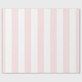 Lt Pink White Extra Large Strip Muster Geschenkpapier (Flach)