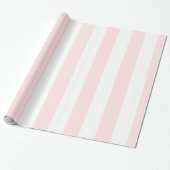Lt Pink White Extra Large Strip Muster Geschenkpapier (Ungerollt)