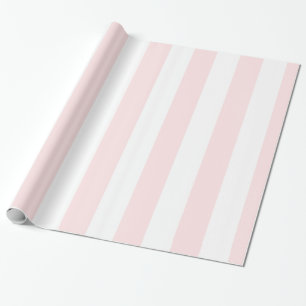 Lt Pink White Extra Large Strip Muster Geschenkpapier
