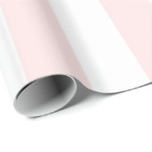 Lt Pink White Extra Large Strip Muster Geschenkpapier (Rolleneckpunkt)
