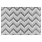 Lt Two Gray White Chervron ZigZag Schneidebrett (Vorderseite)