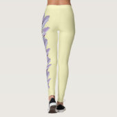 Lt Yellow Montana Bitterroot Staat Blumen Leggings (Rückseite)
