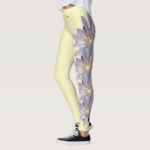 Lt Yellow Montana Bitterroot Staat Blumen Leggings (Links)