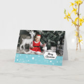 LTB Snowy Digital Foto Weihnachtskarten Persönlich Karte (Gelbe Blume)