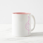 Ltpink Brushstroke dreifacher Clef Zweifarbige Tasse (VorderseiteRechts)