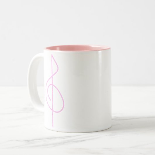 Ltpink Brushstroke dreifacher Clef Zweifarbige Tasse (Vorderseite Links)