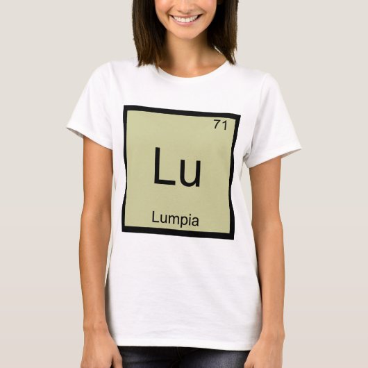 Lu - Lumpia Funny Chemistry Element Symbol T-Shirt (Vorderseite)
