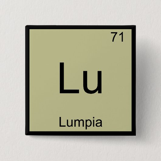 Lu - Lumpia Funny Chemistry Element Symbol T-Shirt Button (Vorderseite)