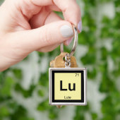 Lu - Lute Music Chemistry Periodic Table Symbol Schlüsselanhänger (Hand)