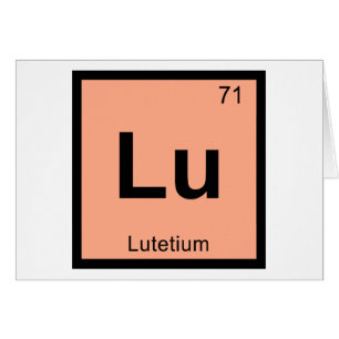 Lu - Lutetium Chemie Periodensystem Symbol