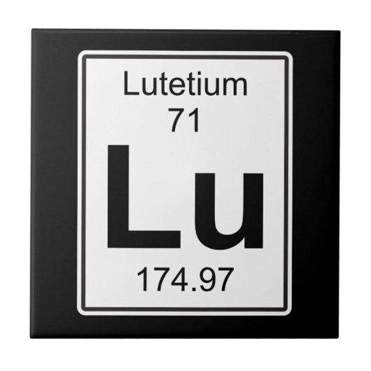 Lu - Lutetium Fliese (Vorderseite)