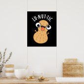 Lu-nut-ic Funny Peanut Puns Dark BG Poster (Küche)