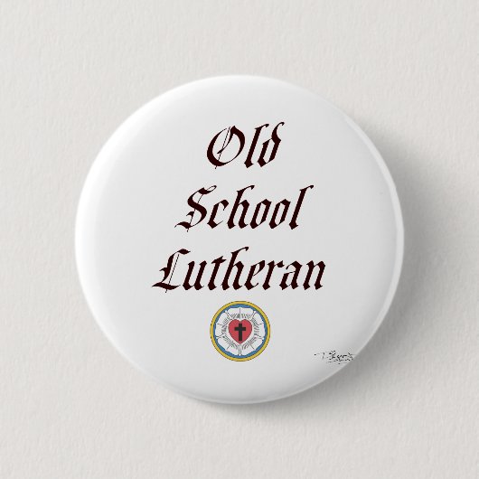 Lu-Old School Lutheran Farbe Button (Vorderseite)