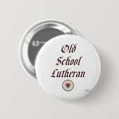 Lu-Old School Lutheran Farbe Button (Vorne & Hinten)