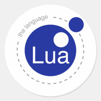 Lua-Aufkleber Runder Aufkleber