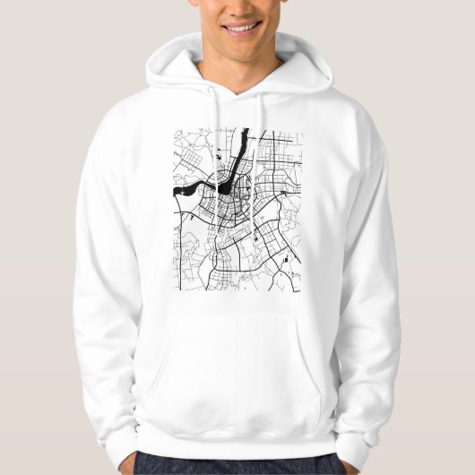 Lu'An China City Map Hoodie (Vorderseite)