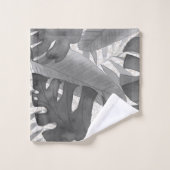 Luana Wasserfarbe Tropische neutrale Blüte Badhandtuch Set (Waschlappen)