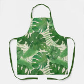 Luana Watercolor Tropical Vivid Blätter Schürze (Vorderseite)