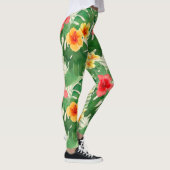 Luana Watercolor Tropical Vivid Floral Leggings (Rechts)