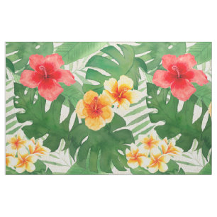Luana Watercolor Tropical Vivid Floral Stoff