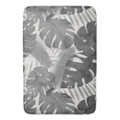 Luana Watercolor Tropisches Grau Blätter Bath Mat Badematte (Vorderseite Vertikal)