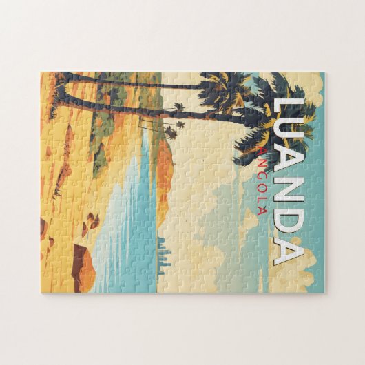 Luanda Angola Reisen Vintag Puzzle (Horizontal)