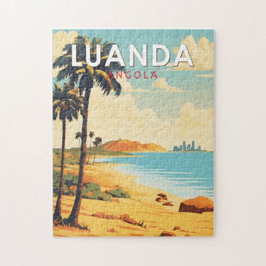 Luanda Angola Reisen Vintag Puzzle (Vertikal)