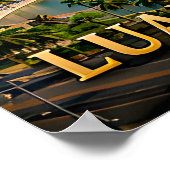 Luanda-Bucht und moderne angolanische Skyline Poster (Ecke)