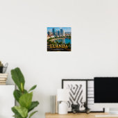 Luanda-Bucht und moderne angolanische Skyline Poster (Heimbüro)