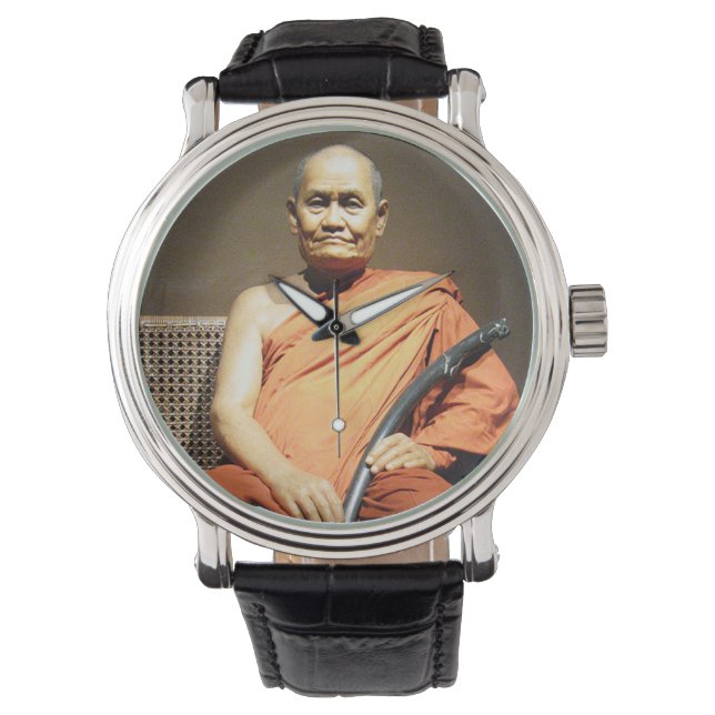 Luang Poo Cha Subhaddho ... Buddhistischer Mönch Armbanduhr (Vorderseite)