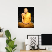 Luang Poo Mun Bhuridatto ... Buddhistischer Mönch Poster (Heimbüro)