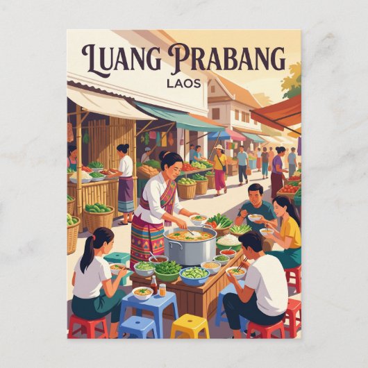 Luang Prabang Laos Postkarte (Vorderseite)