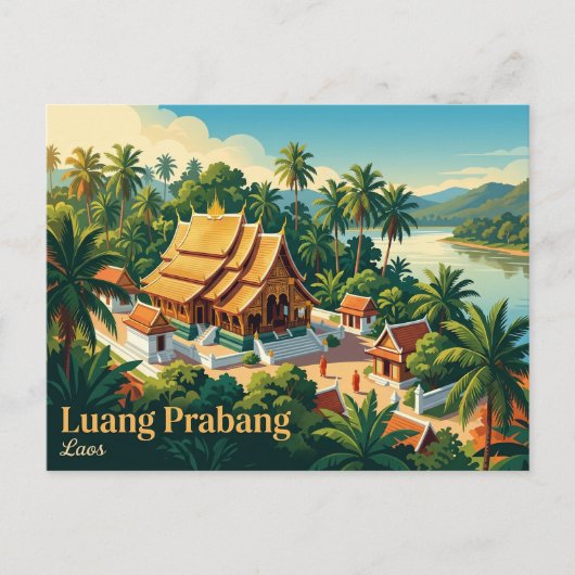 Luang Prabang Laos Postkarte (Vorderseite)
