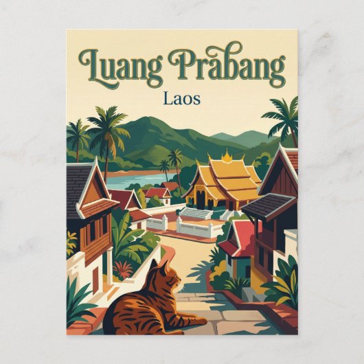 Luang Prabang Laos Postkarte (Vorderseite)