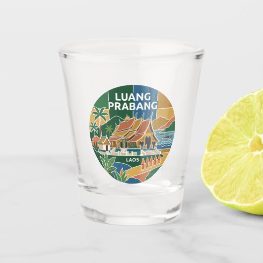 Luang Prabang Laos Schnapsglas (Vorderseite)
