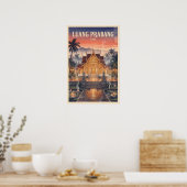 Luang Prabang Laos Vintage Reise Poster (Küche)