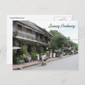 Luang Street Postkarte (Vorne/Hinten)