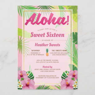 Luau 16 . Geburtstag Einladung