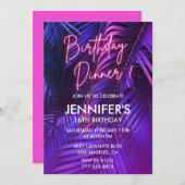 Luau 16. Geburtstag Einladungen Tropisches Abendes (Vorne/Hinten)