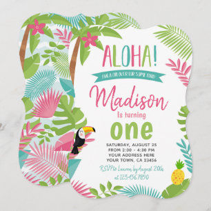 Luau 1. Geburtstag Einladung