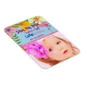 Luau 1. Geburtstag Foto Save the Date Magnet (Rechte Seite)