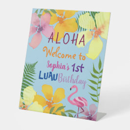 Luau 1. Geburtstag Willkommen Sockelschild