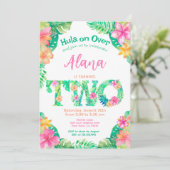 Luau 2. Geburtstag Einladung (Stehend Vorderseite)